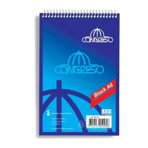 BLOCK ESPIRAL A6 ESQUELITA CONGRESO X 80 HJS