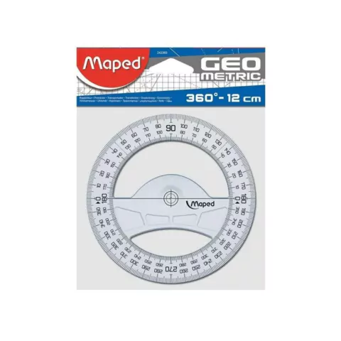 TRANSPORTADOR MAPED ACRILICO 360°GDE