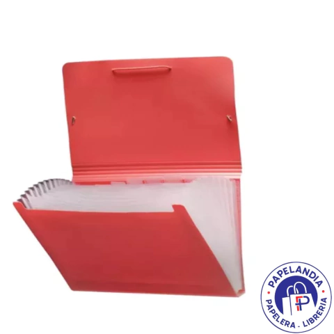 CLASIFICADOR FUELLE A4 ROJO 076560