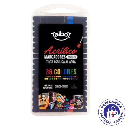MARCADOR TALBOT ACRILICO VALIJA X 36U 7541 - comprar online