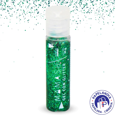 GLITTER EN GEL VERDE 20 GRAMOS X 1 UNID LUYAGUS ARTICULO 711-9