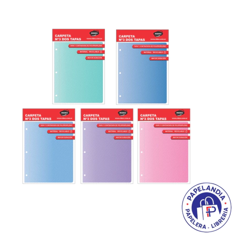 CARPETA N°3 DOS TAPAS 2123 LINE PERLADO RIDEO
