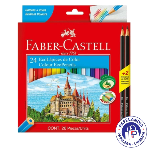 PINTURITAS FABER X24 + 2 GRAFITO