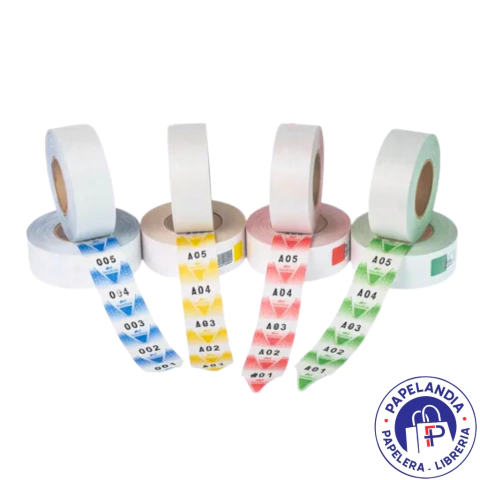 ROLLO NUMERO 1-2000 ROJO TALOFFICE