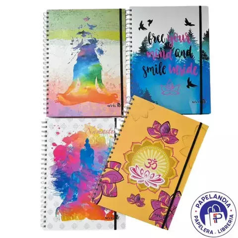 CUADERNO A4 LINEA NAMASTE 6447 21X29.5 NIVEL 10 LISO 120HJS