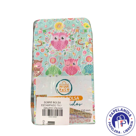 SOBRE BOLSA ESTAMPADO 16X23 GRUPO1 PAQ X 100