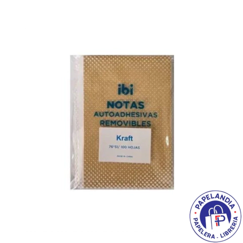 NOTAS ADHESIVAS 76X51MM 100HJAS KRAFT 065059