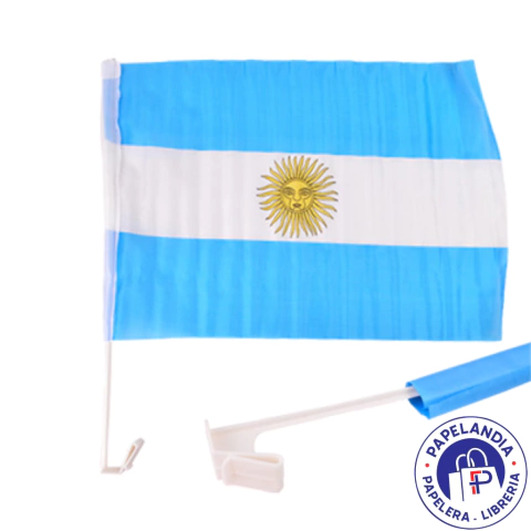 BANDERA PARA AUTO COMUN PALITO BLANCO