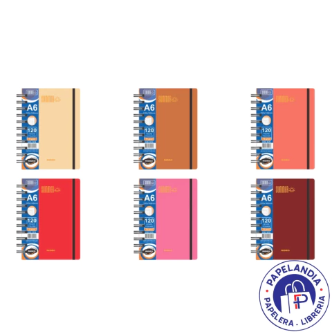 CUADERNO A6 3576 SUMMER C/ELASTICO 120HJS 70GRS = RIDEO