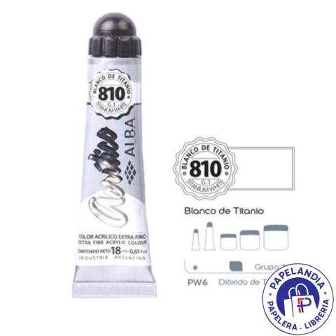 ACRILICO ALBA X18ML 810 BLANCO TITANIO