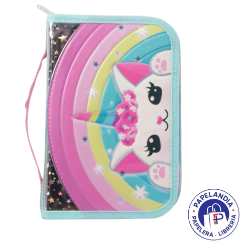 CANOPLA FOOTY F63034 2 CIERRES MAKE UP CELESTE