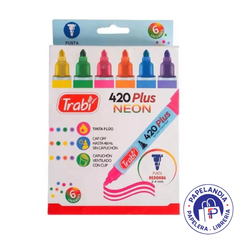 MARCADOR 420 AL AGUA X6 UNID FLUO - comprar online