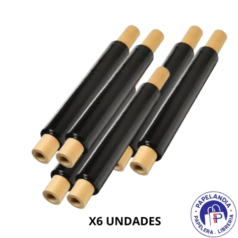 FILM STRETCH 50 CM 2.5 KG CON MANGO NEGRO CAJA X 6