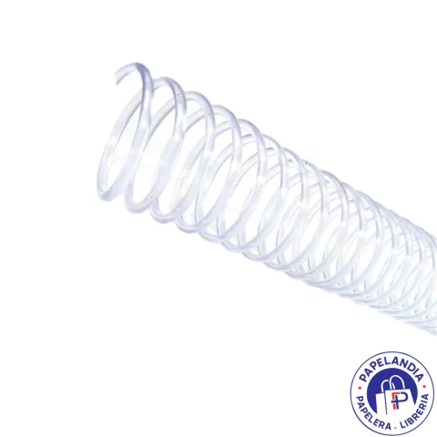 ESPIRAL PVC ALEX 23MM TRANSPARENTE PAQ X 20