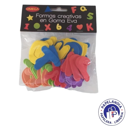 FORMAS GOMA EVA AUTOADHESIVAS ABECEDARIO X 52PCS. 250818