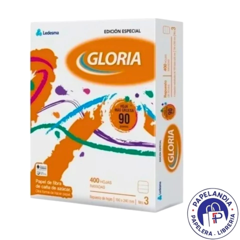 REPUESTO ESCOLAR GLORIA 400 HJS RAY 90 GRS