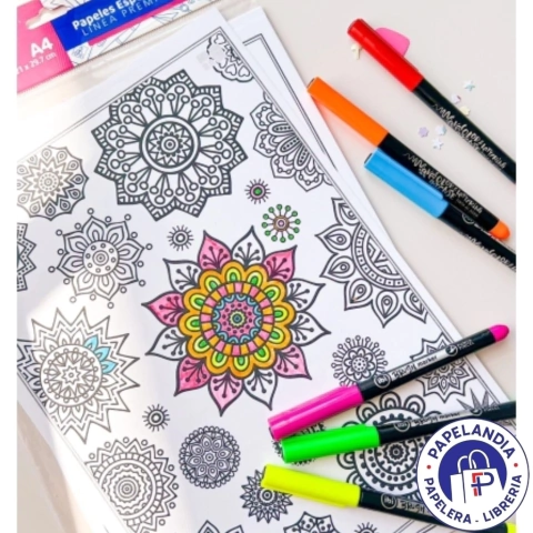 SET MANDALAS 24 PARA COLOREAR 140G 12 HOJAS 640999