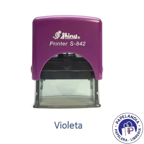SELLO AUTOMATICO SHINY S-842 38X14MM VIOLETA 840016