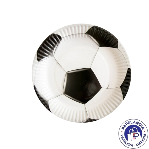 PLATO DE POLIPAPEL 17CM FOOTBALL X6 UNIDADES DPC 012
