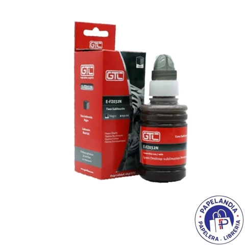 TINTA SUBLIMACION ALTERNATIVA P/EPSON NEGRO 100ML E-FZ032N GTC