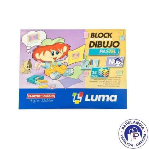 BLOCK P/DIBUJO LUMA NRO 6 PASTEL X 24 HJS