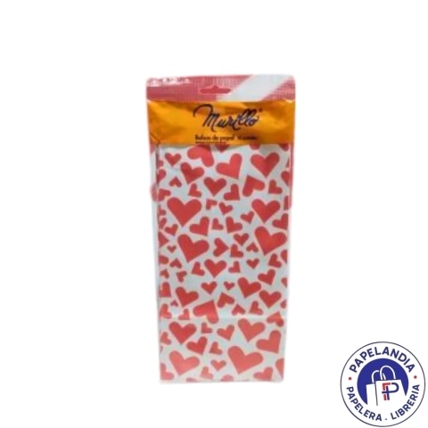 BOLSA CON FUELLE MURILLO CORAZONES x10u