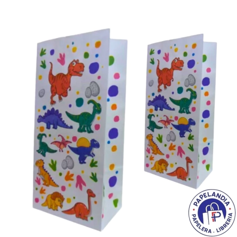 BOLSA CON FUELLE MURILLO DINOSAURIOS x10u