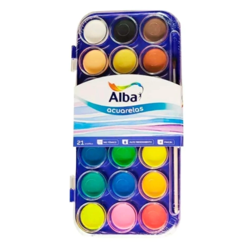 ACUARELA ALBA ESTUCHE X21 COL + PINCEL 435829