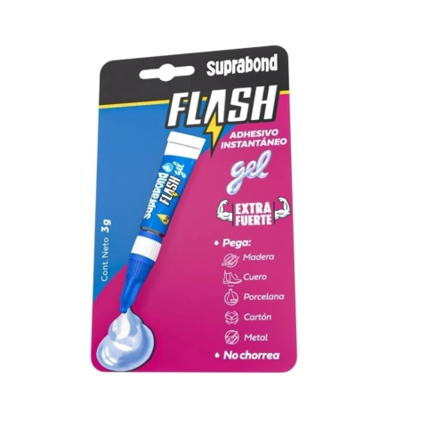 ADHESIVO SUPRABOND INSTANTANEO FLASH GEL 3 GRS