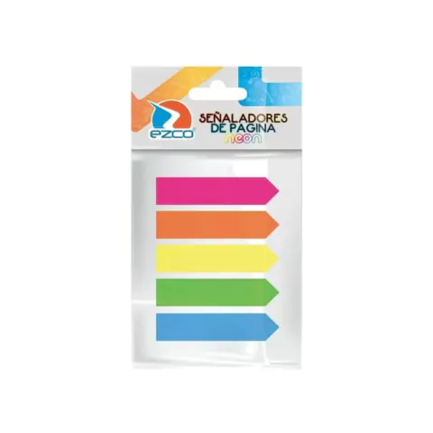 NOTAS ADHESIVAS BANDERITAS EZCO NEON 12 X 44 MM X