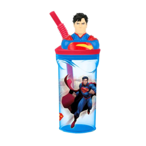 VASO PLASTICO CON FIGURA SUPERMAN ARTLJ003
