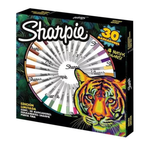 MARCADOR SHARPIE PERMANENTE RULETA TIERRA TIGRE X 30
