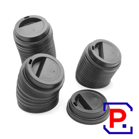 TAPA POLI 6OZ C/PICO NEGRO X 50 UNIDADES