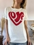 Remera love con brillos - tienda online