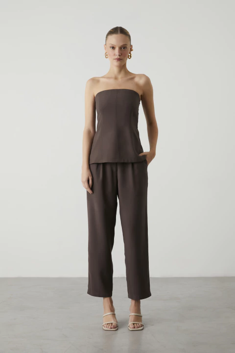 Calça Mirella Marrom Escuro - comprar online