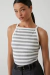 Regata Lais Cinza com Branco