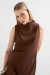 Blusa Thaís Marrom Café - comprar online
