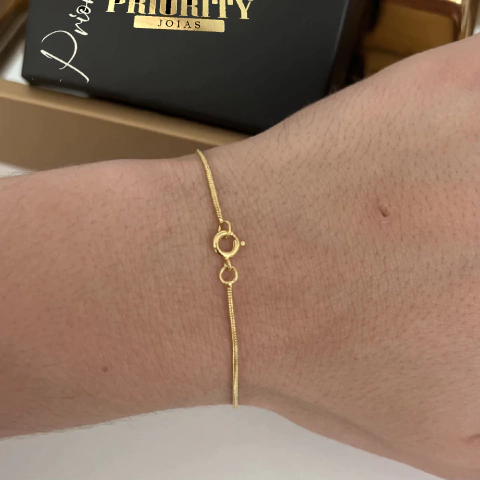 PULSEIRA RABO DE RATO 1MM - FECHO TRADICIONAL - BANHADO A OURO 18K - comprar online