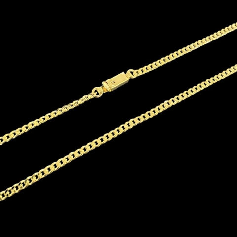 CORRENTE GRUMET 2,5MM - BANHADO A OURO 18K - comprar online