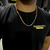 CORRENTE CADEADO FECHO TRAVA DUPLA 6mm - BANHADO A OURO 18K