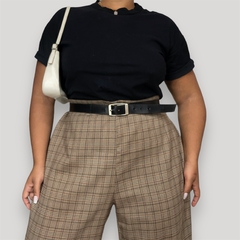 Calça xadrez pantalona na internet