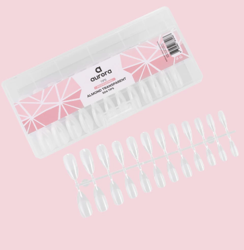 SOFT GEL TIPS ALMOND 504PZ AURORA