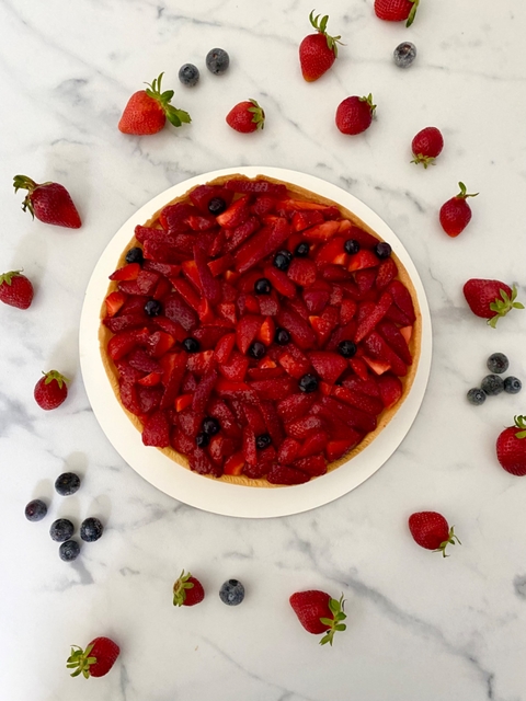 Tarta de frutillas con pastelera