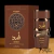 Frasco de perfume Lattafa Asad Bourbon de 100ml, com embalagem marrom e detalhes dourados.
