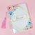 Agenda Permanente: Floral Rosa e Azul