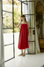 Vestido Midi Vivi vermelho verano