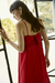 Vestido Midi Vivi vermelho verano na internet