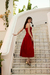 Vestido Drapeado Aline vermelho verano