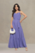 Vestido Longo com Faixa em Viscose Premium