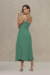 Vestido Crepe Midi Alongado Gode com Alcinha Regulavel na internet